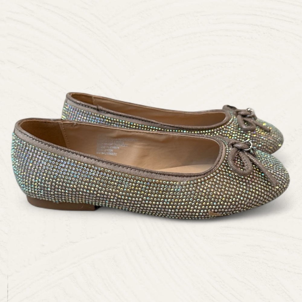 Girls Rhinestone Ballet Flats